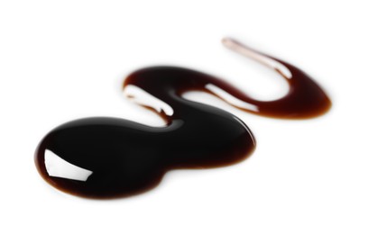 Sample of delicious balsamic vinegar isolated on white