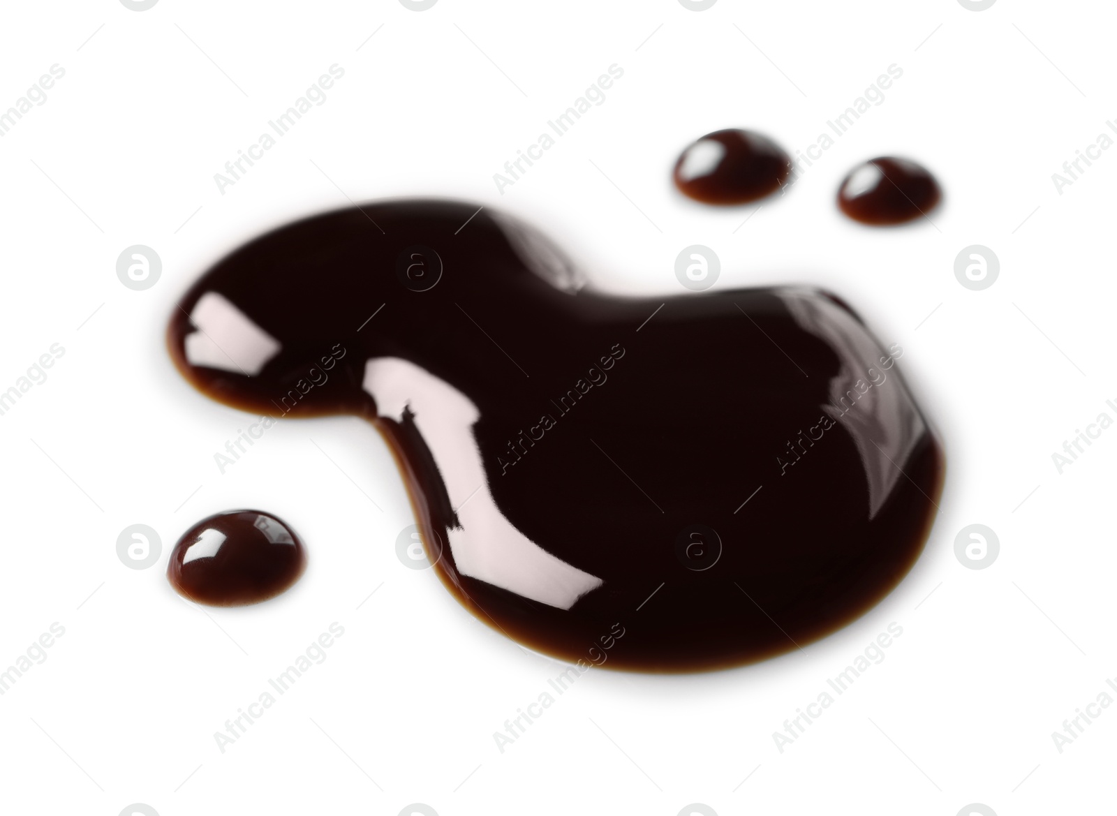 Photo of Sample of delicious balsamic vinegar isolated on white