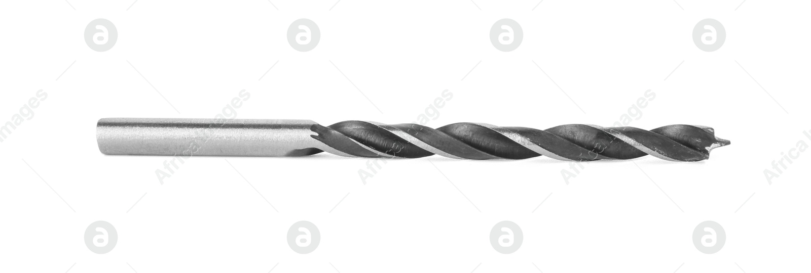 Photo of One new drill bit isolated on white