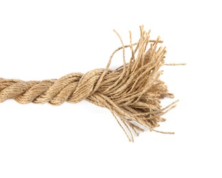 Hemp rope isolated on white. Organic material