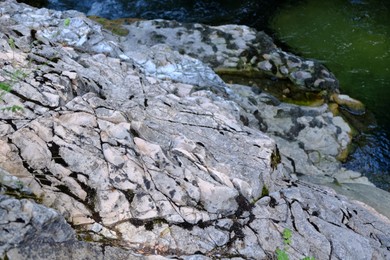 Photo of View of beautiful river in rocky mountains