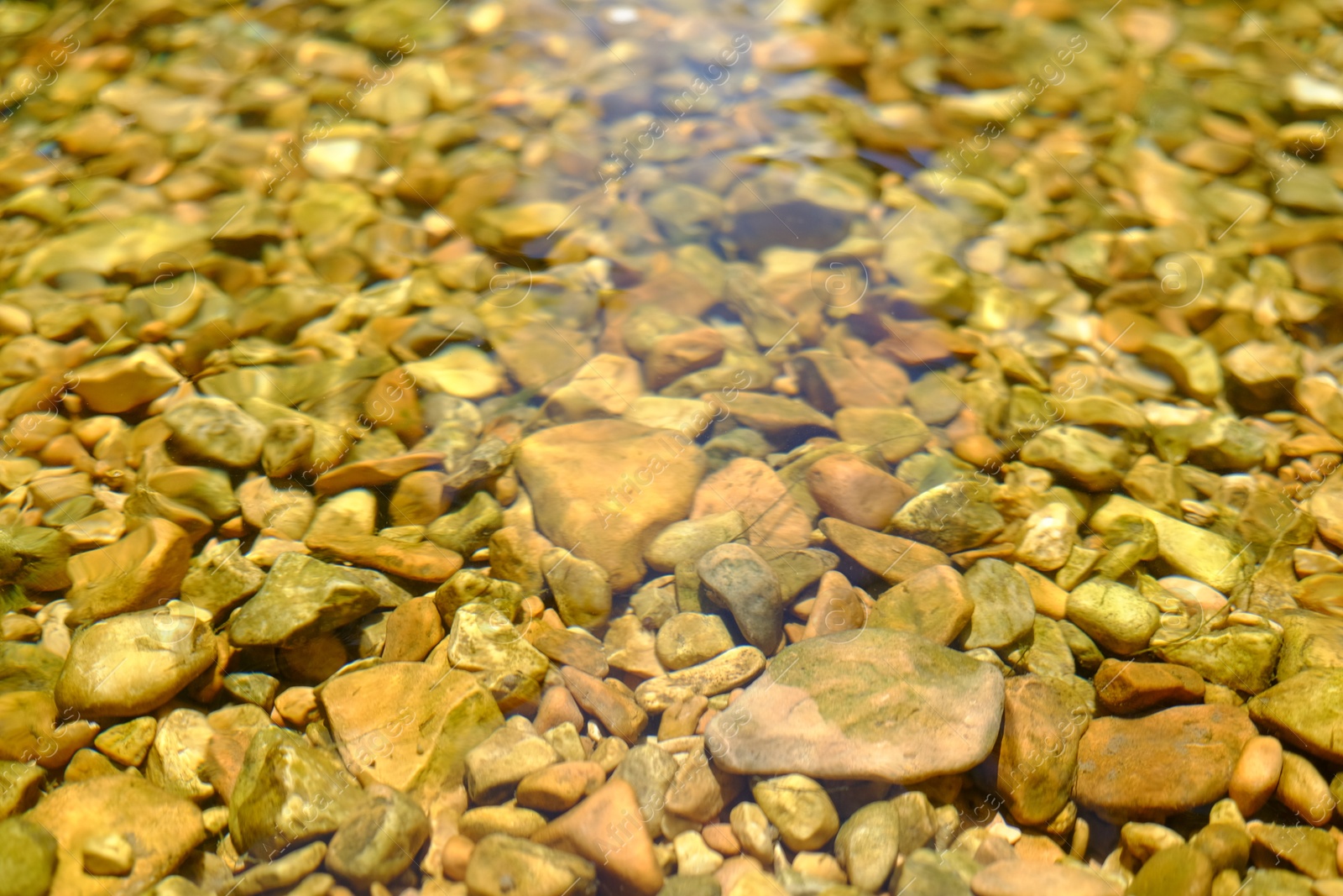 Photo of Beautiful mountain river with transparent water as background, closeup