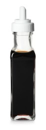 Balsamic vinegar in bottle isolated on white