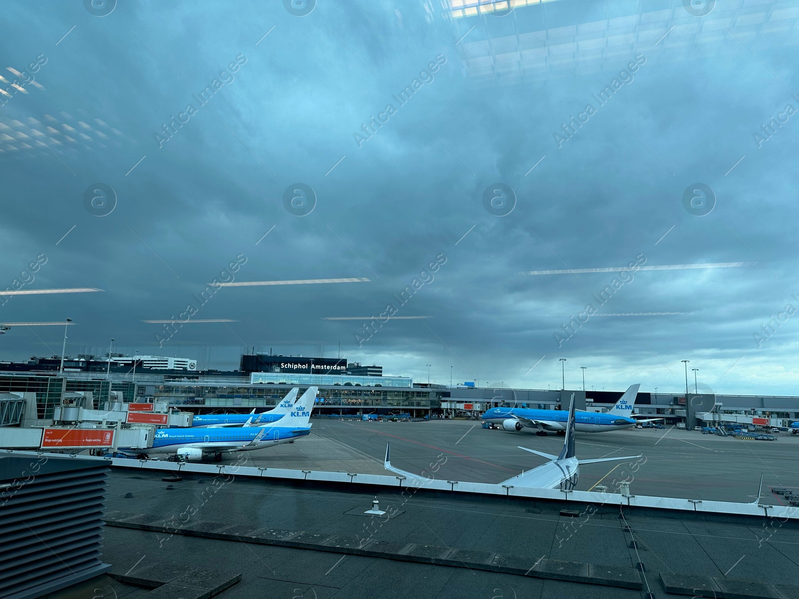 Photo of Haarlemmermeer, Netherlands - July 3, 2024: Modern airplanes in Amsterdam Airport Schiphol