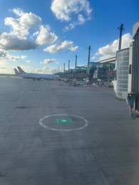 Berlin, Germany - July 3, 2024: Modern airplanes in Flughafen Berlin Brandenburg Airport