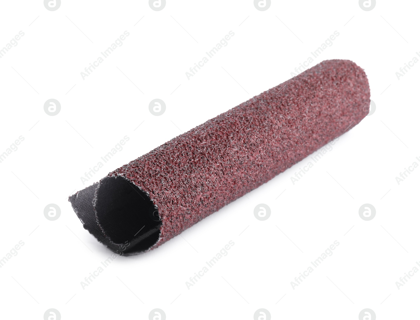 Photo of One sheet of sandpaper isolated on white