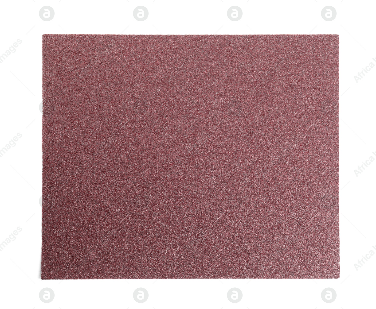 Photo of One sheet of sandpaper isolated on white