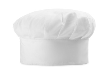 One new chef's toque isolated on white