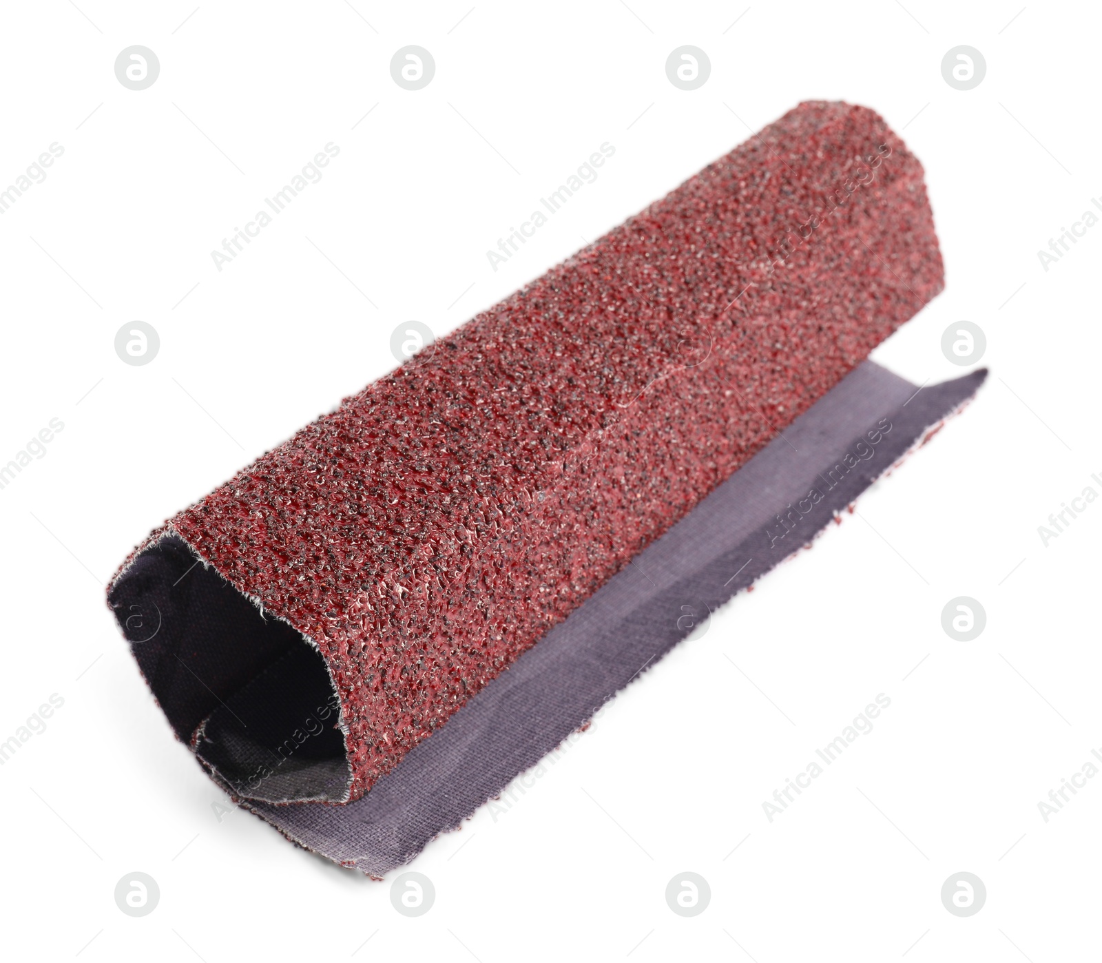 Photo of One sheet of sandpaper isolated on white