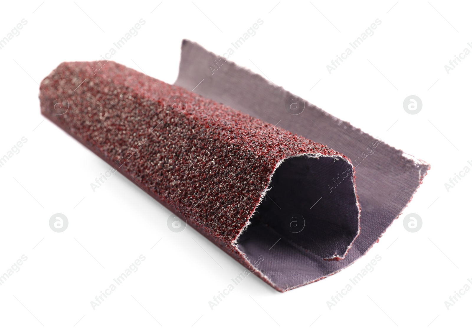 Photo of One sheet of sandpaper isolated on white