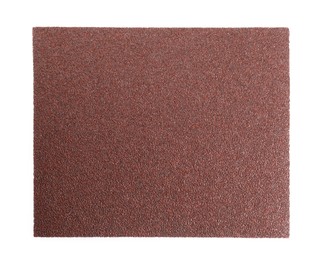 One sheet of sandpaper isolated on white