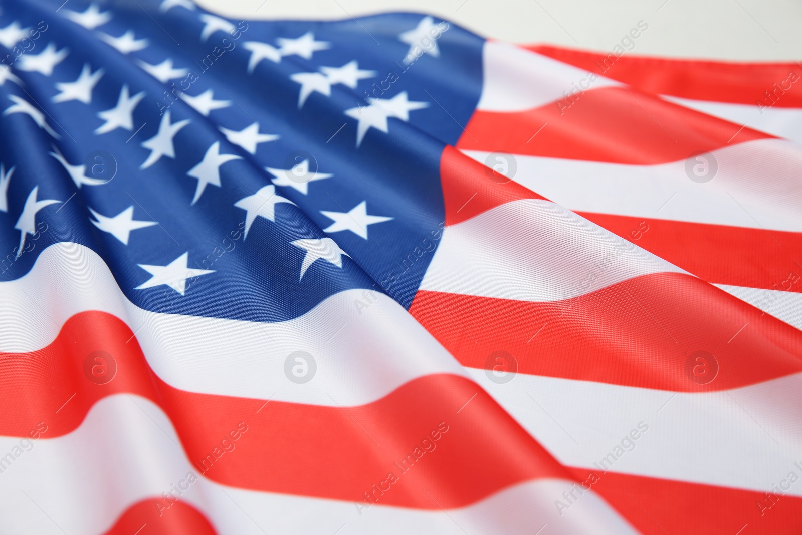 Photo of Flag of USA as background, closeup view