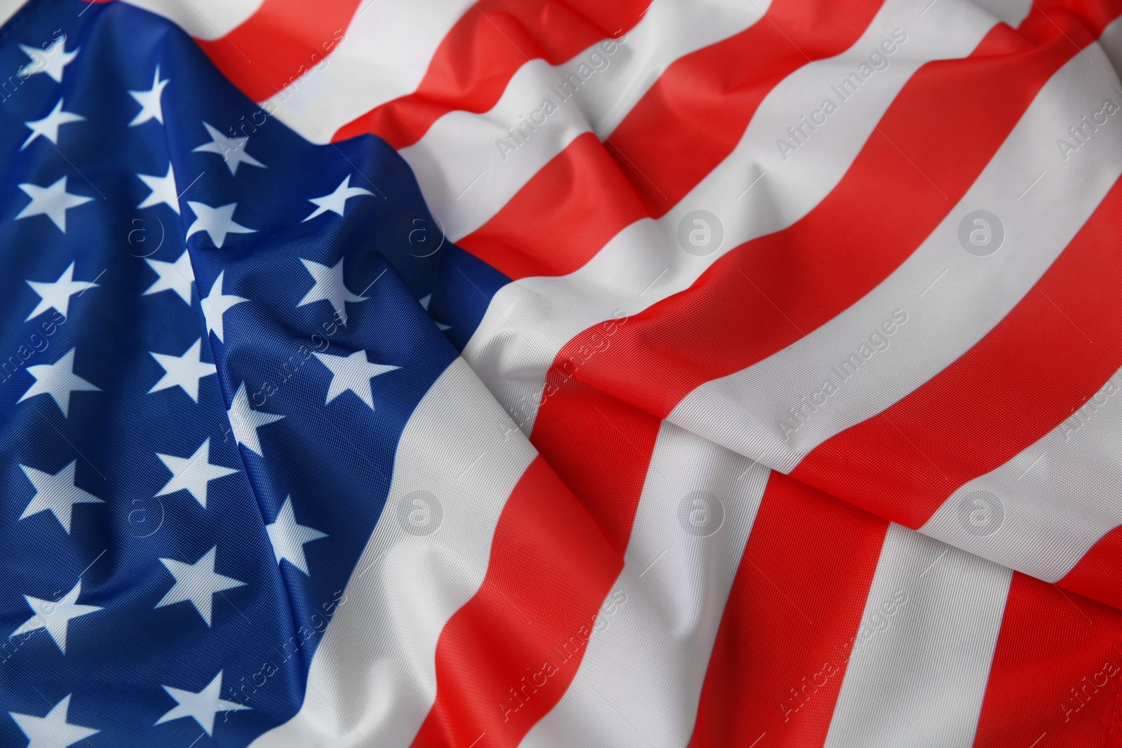 Photo of Flag of USA as background, closeup view