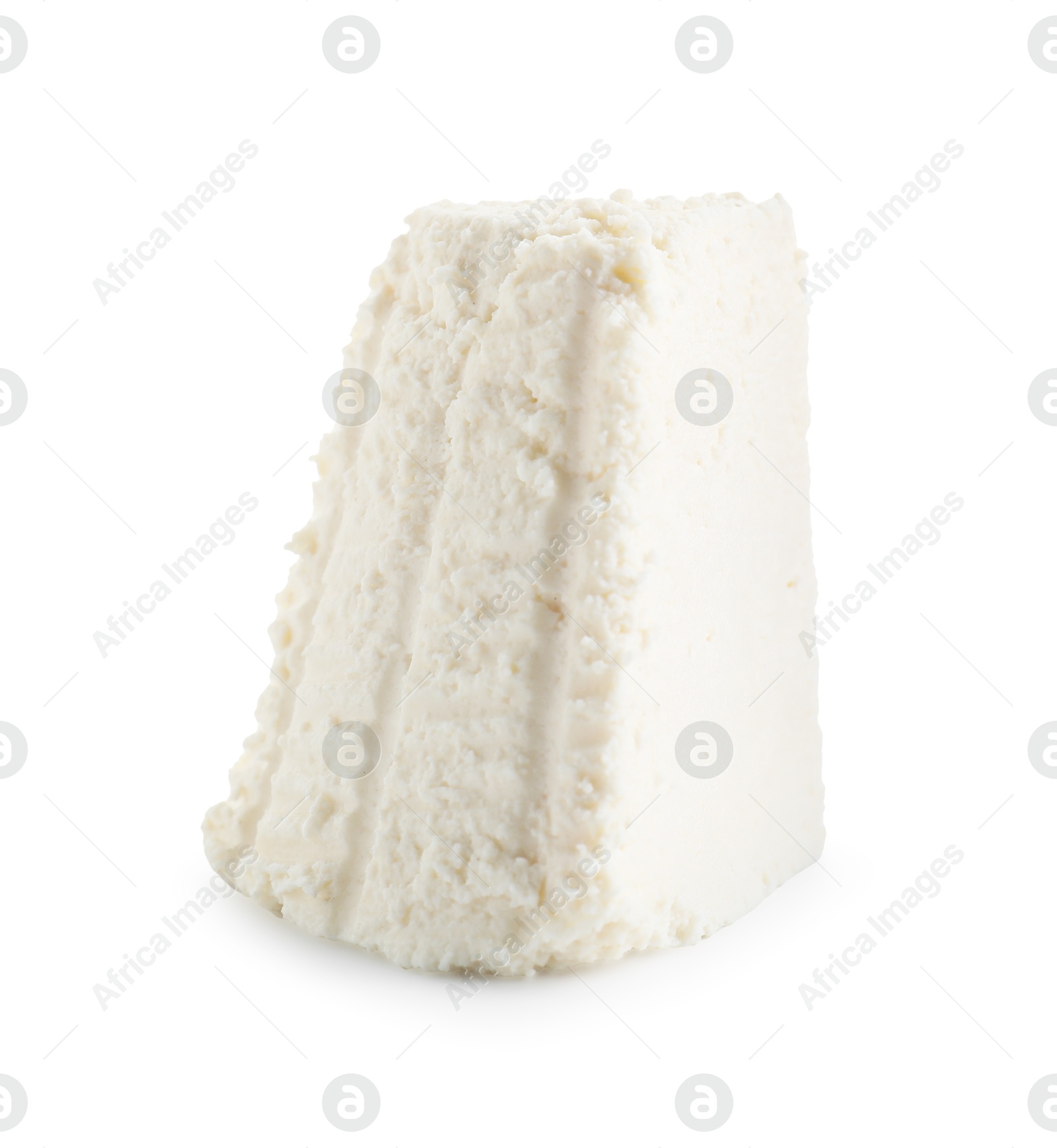 Photo of Tasty ricotta (cream cheese) isolated on white