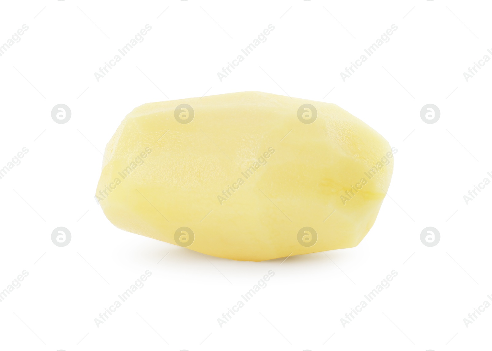 Photo of One fresh raw potato isolated on white