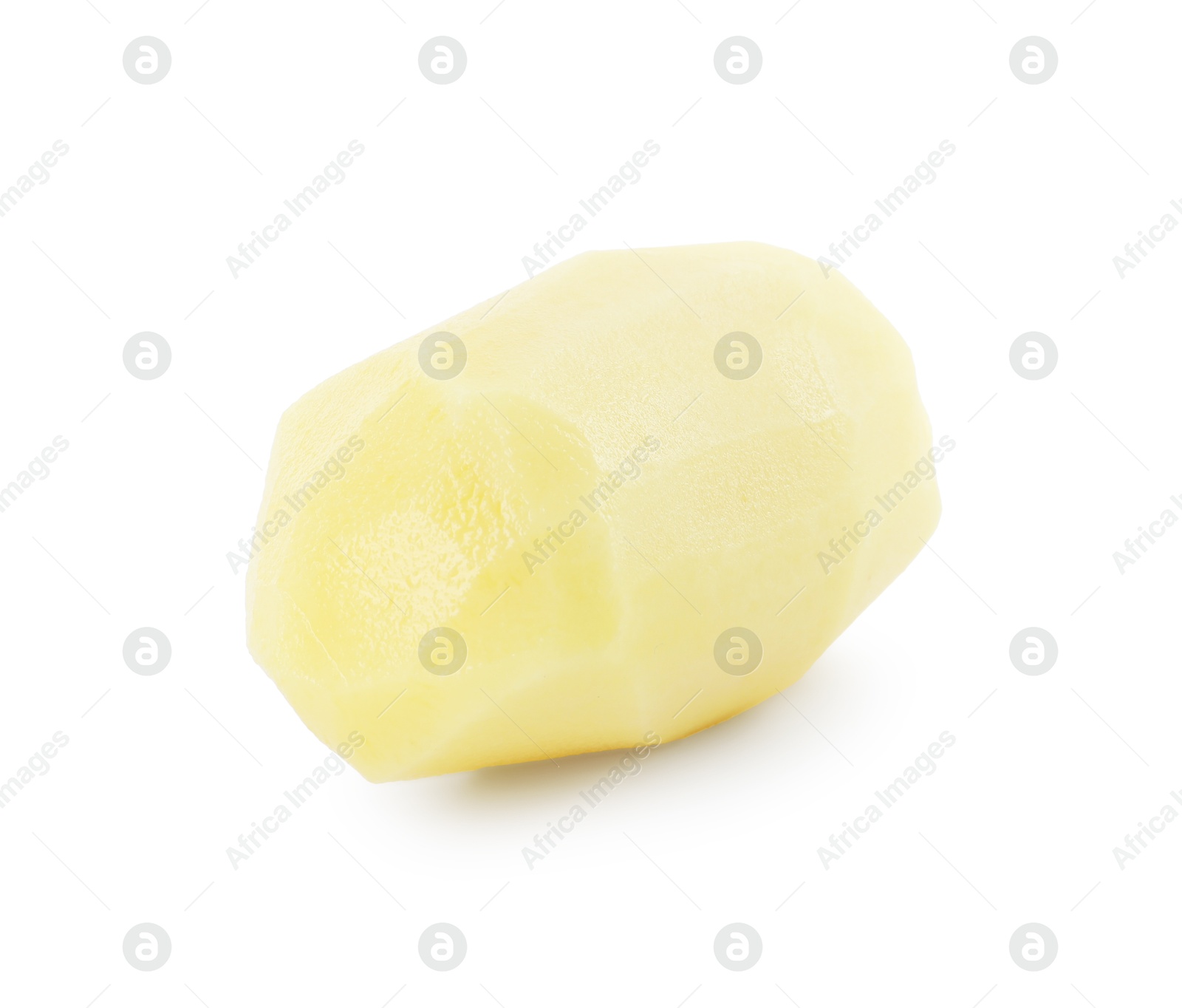 Photo of One fresh raw potato isolated on white