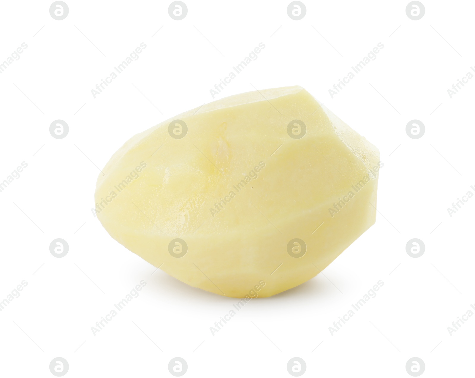 Photo of One fresh raw potato isolated on white