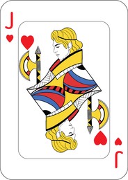 Jack of hearts. One playing card, illustration