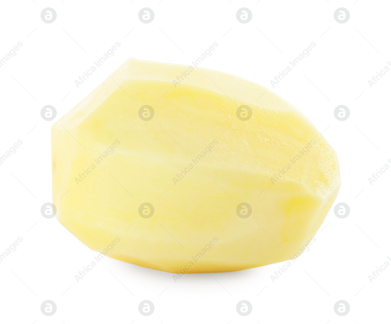 Photo of One fresh raw potato isolated on white