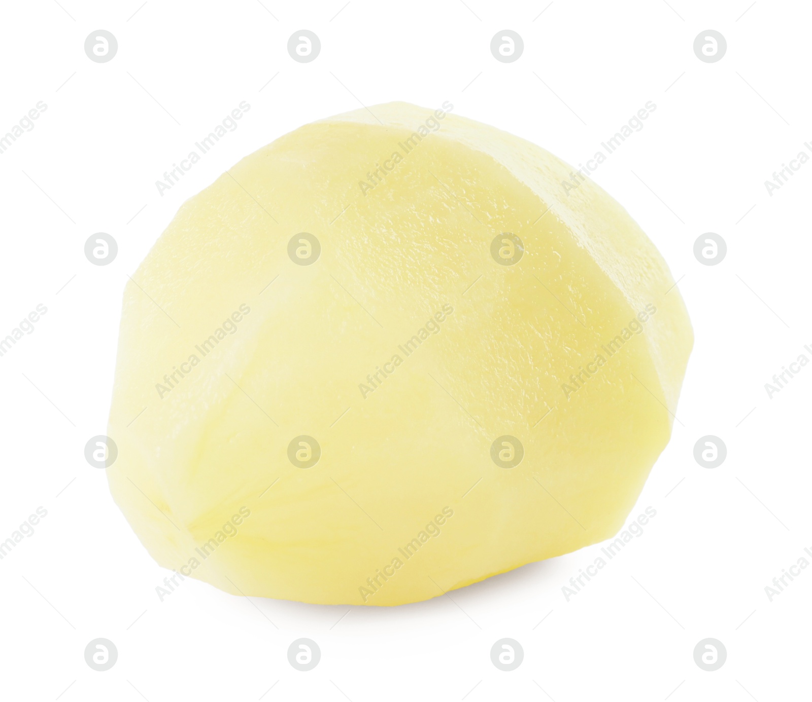 Photo of One fresh raw potato isolated on white