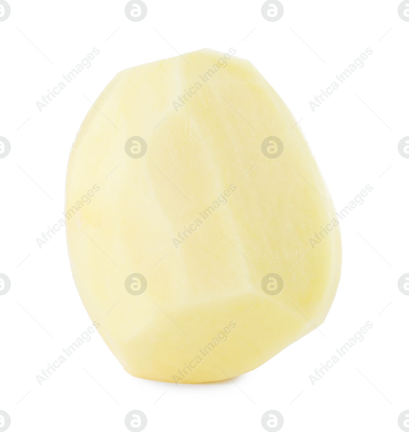 Photo of One fresh raw potato isolated on white