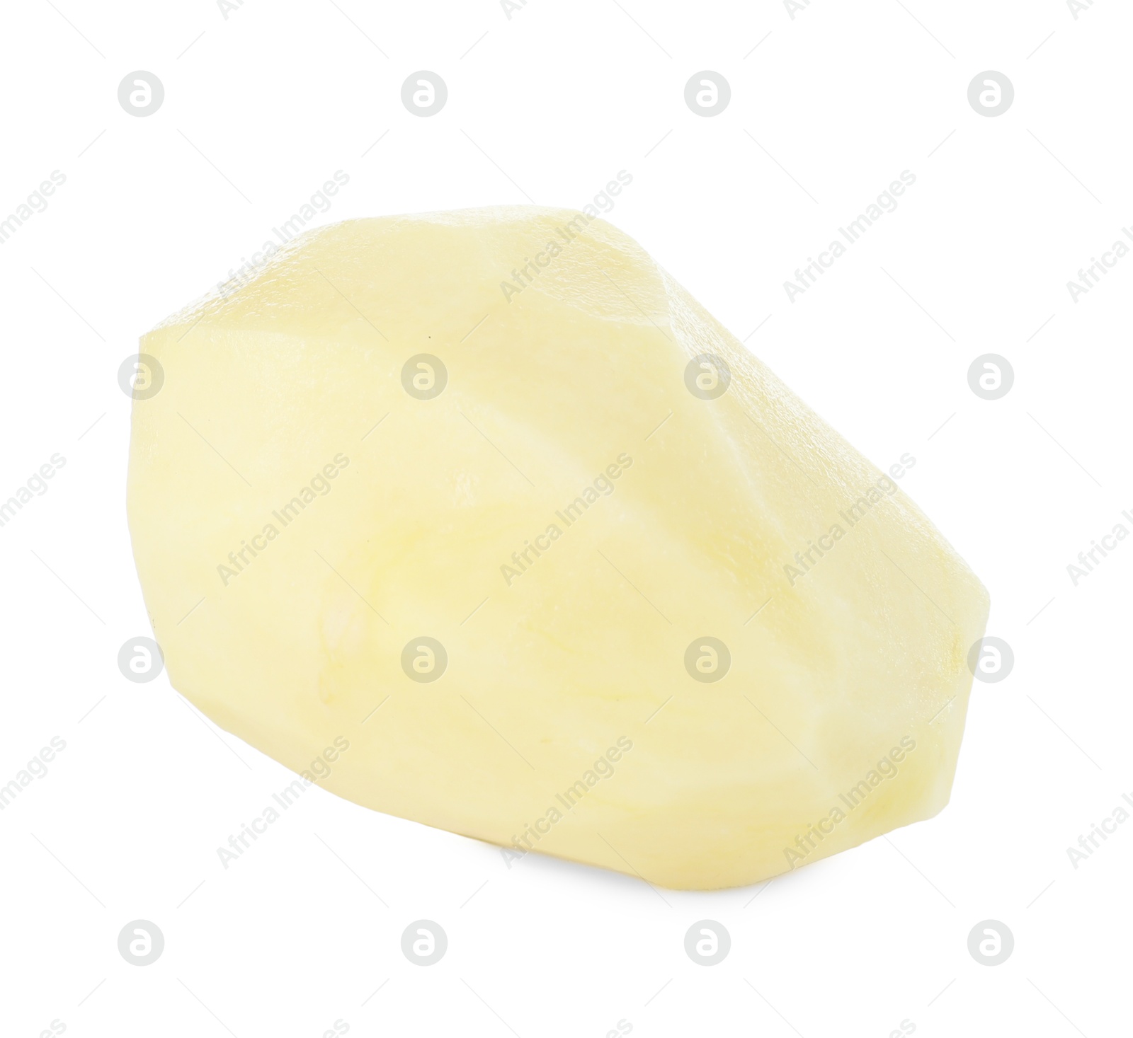 Photo of One fresh raw potato isolated on white