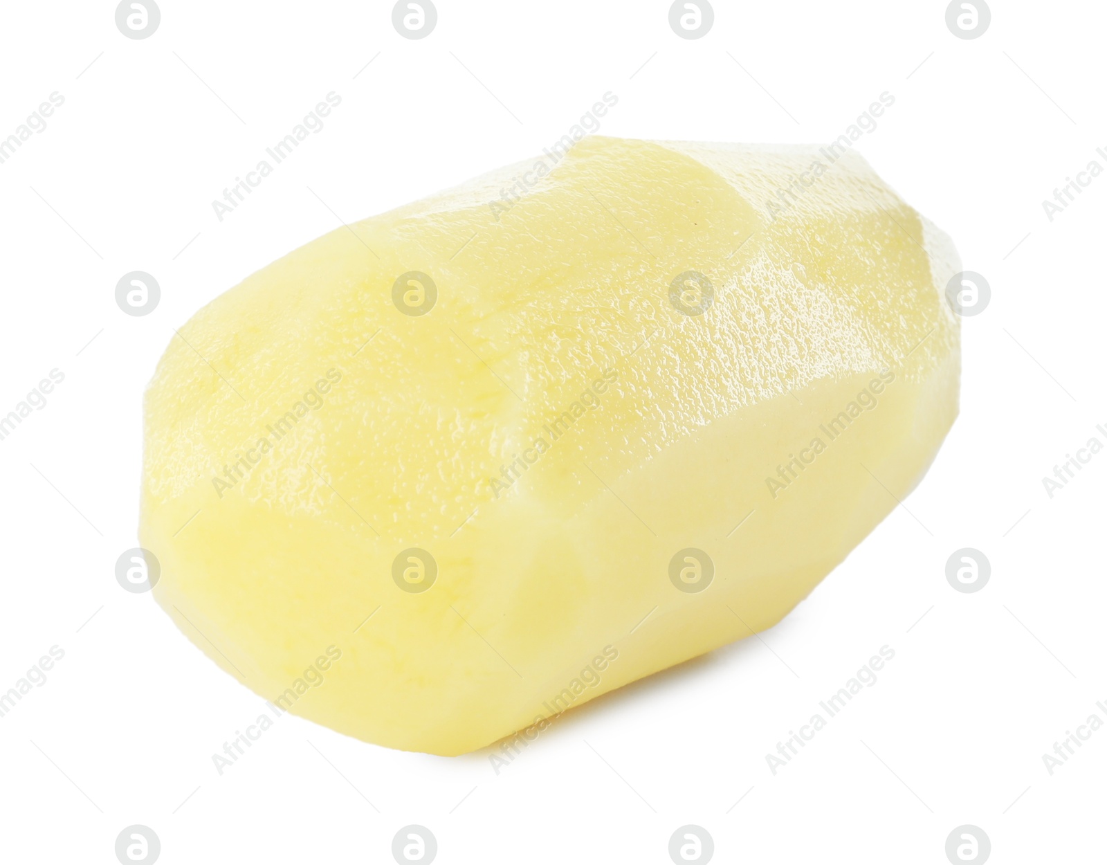 Photo of One fresh raw potato isolated on white