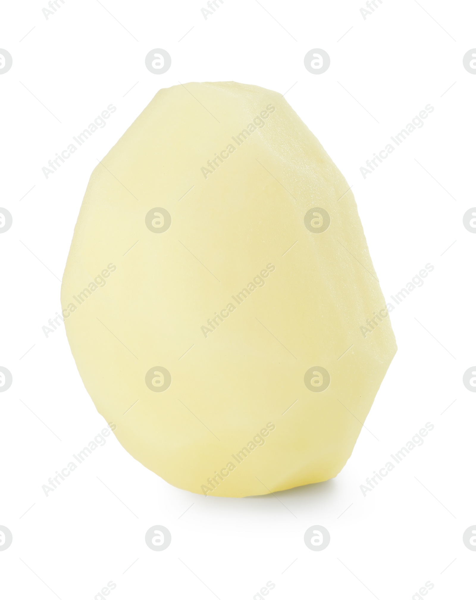 Photo of One fresh raw potato isolated on white