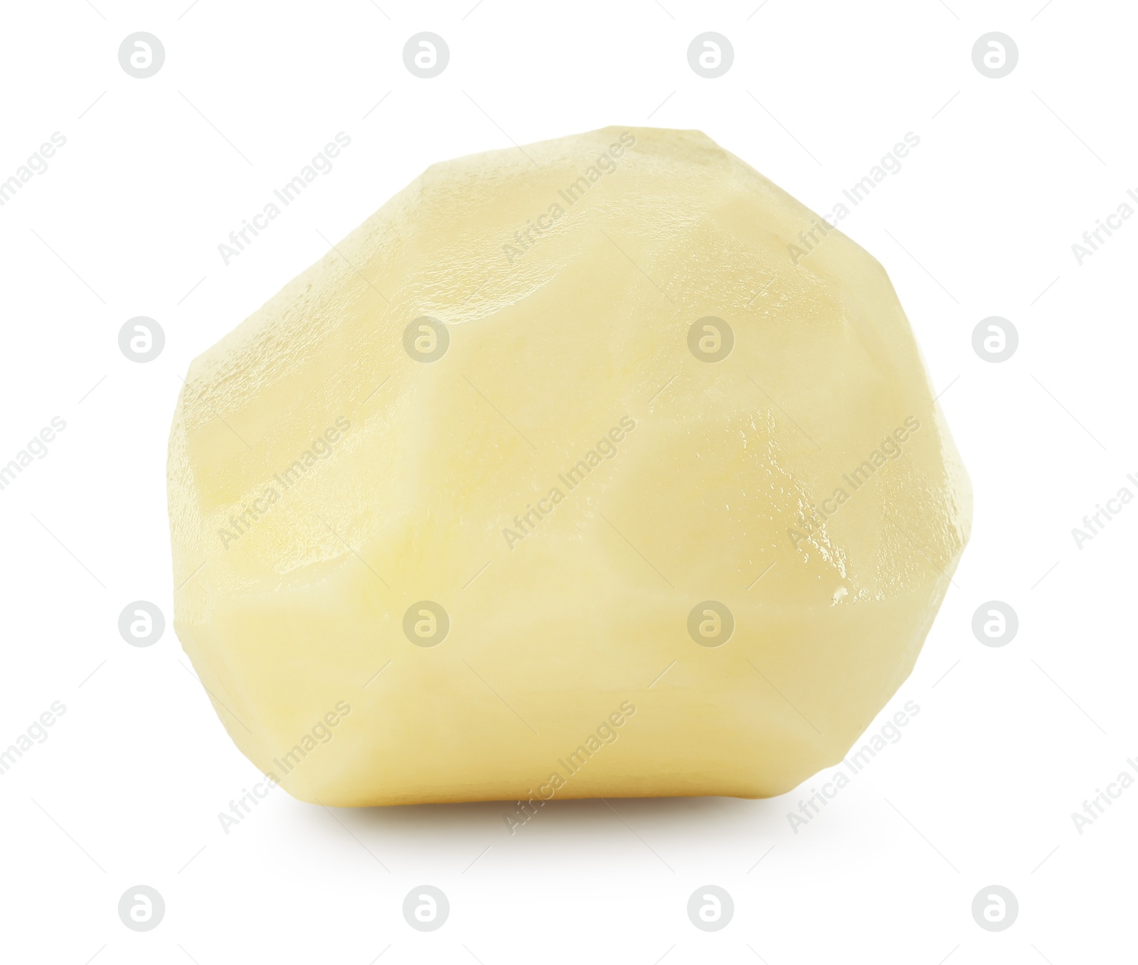 Photo of One fresh raw potato isolated on white