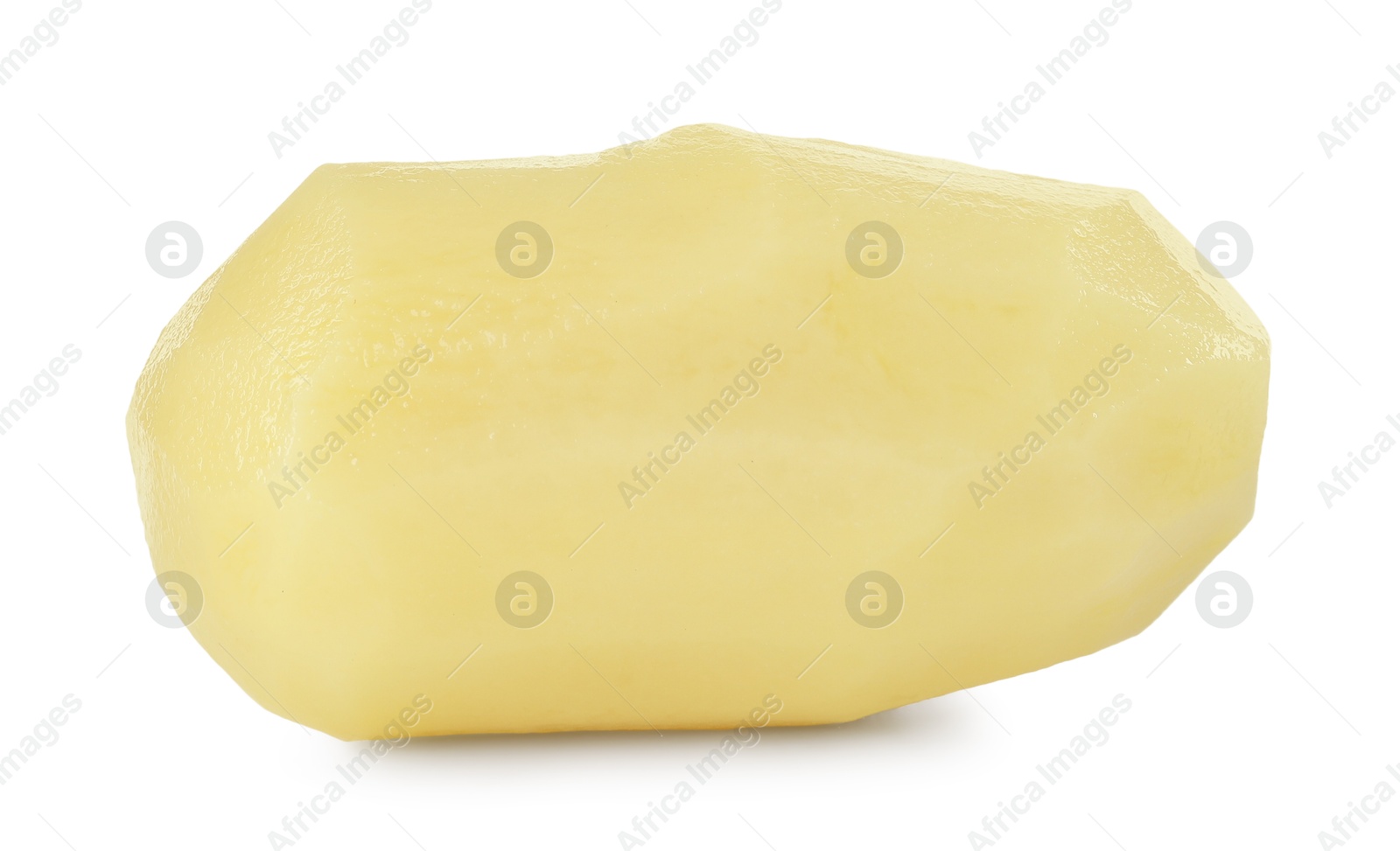 Photo of One fresh raw potato isolated on white