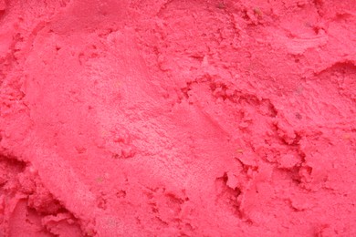 Texture of tasty berry sorbet as background, closeup