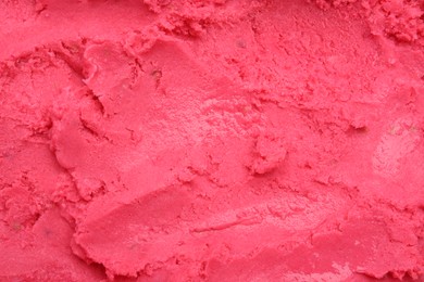 Texture of tasty berry sorbet as background, closeup