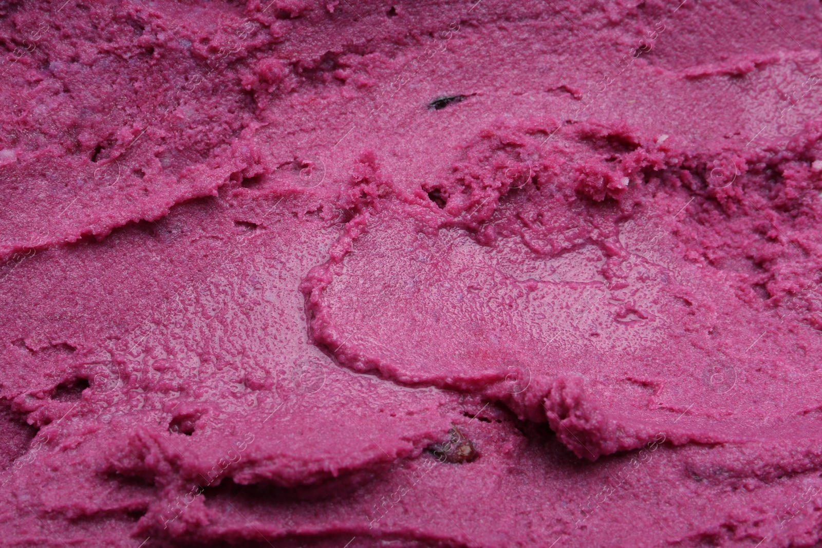 Photo of Texture of tasty berry sorbet as background, closeup