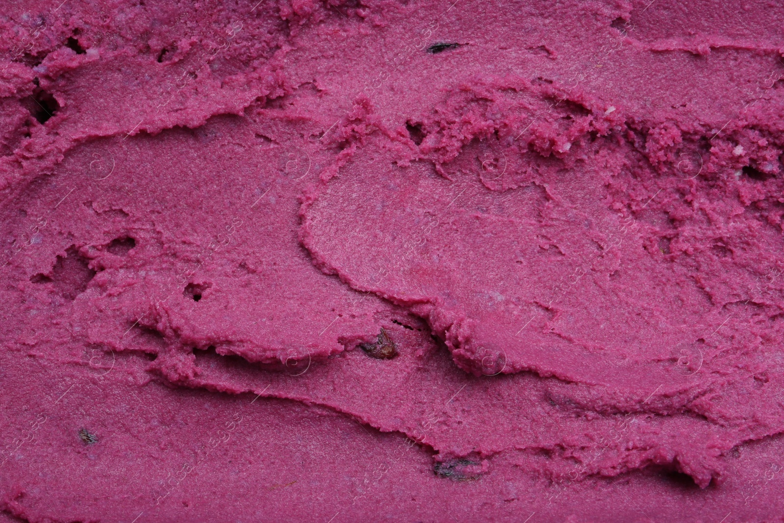 Photo of Texture of tasty berry sorbet as background, closeup