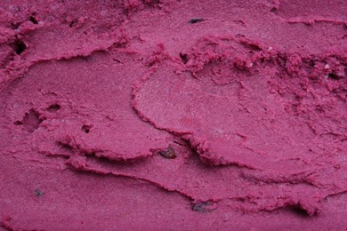 Texture of tasty berry sorbet as background, closeup