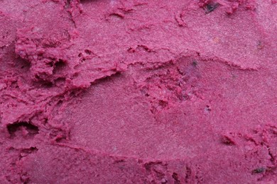 Texture of tasty berry sorbet as background, top view