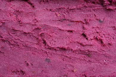 Texture of tasty berry sorbet as background, top view