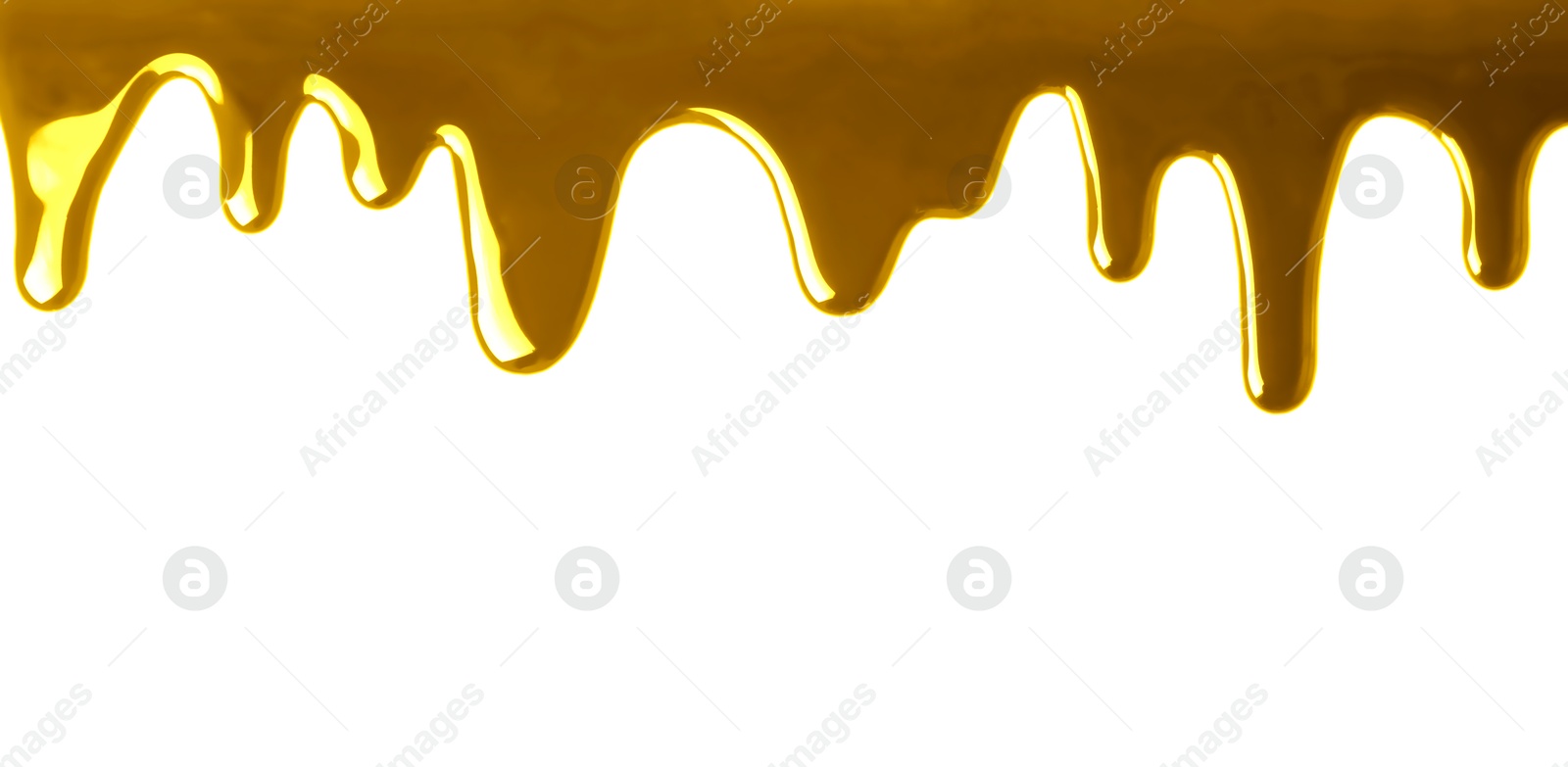 Image of Gold flows isolated on white, banner design