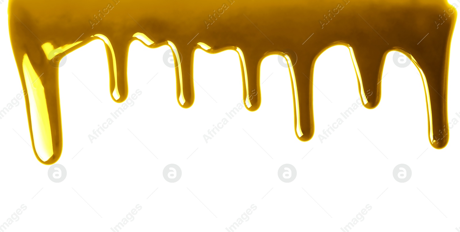 Image of Gold flows isolated on white, banner design