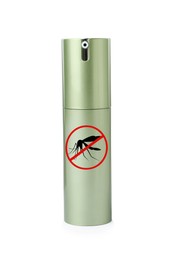 Mosquito spray isolated on white. Insect repellent