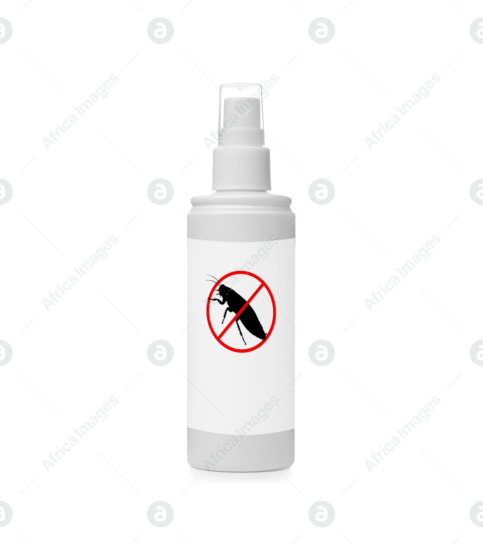 Image of Insect repellent in spray bottle isolated on white