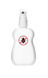 Image of Insect repellent in spray bottle isolated on white