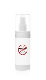 Image of Mosquito spray isolated on white. Insect repellent