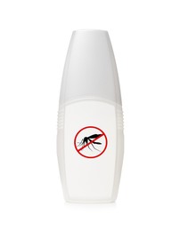 Image of Mosquito spray isolated on white. Insect repellent