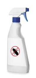 Insect repellent in spray bottle isolated on white