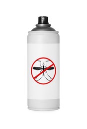 Mosquito spray isolated on white. Insect repellent