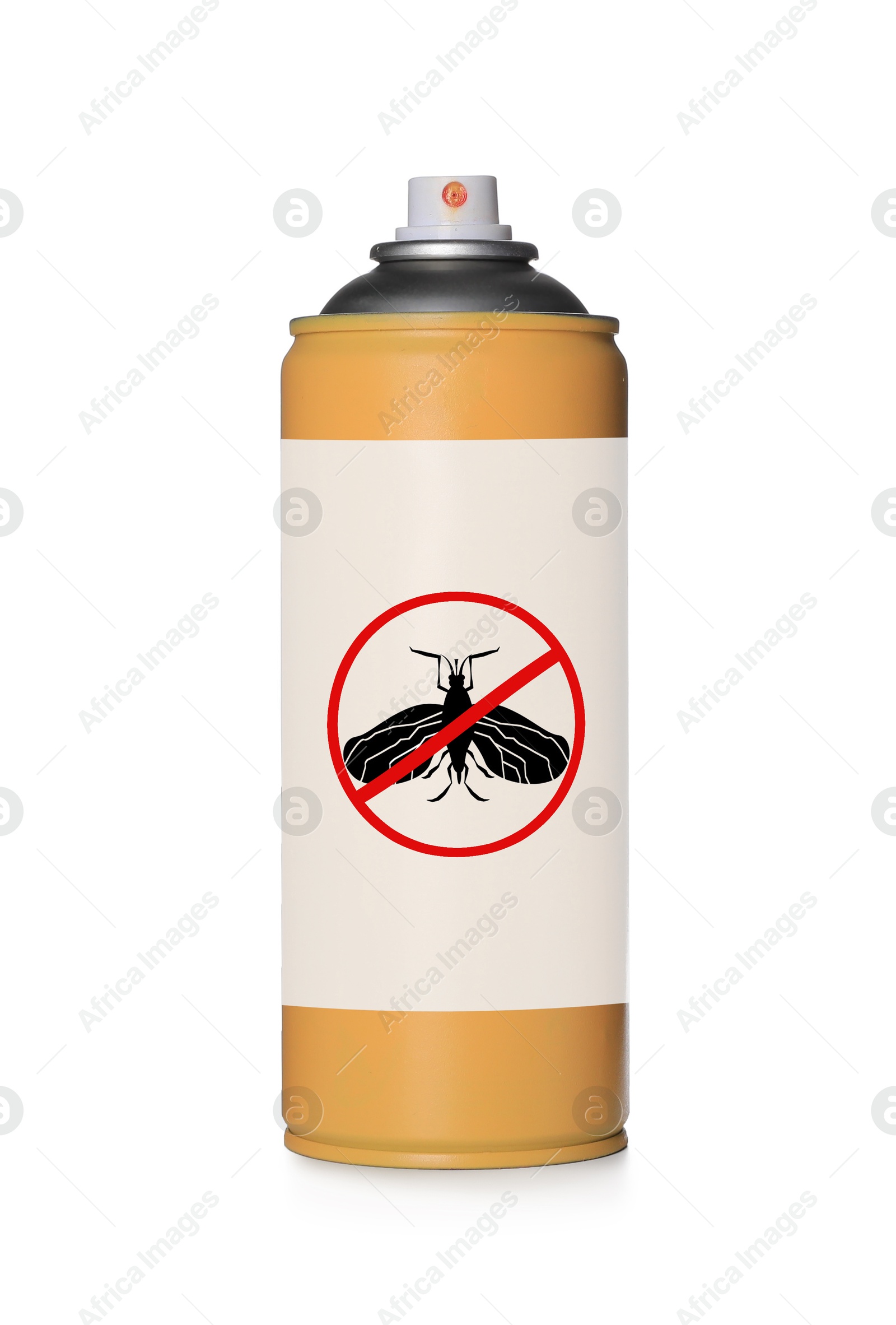 Image of Insect repellent in spray can isolated on white