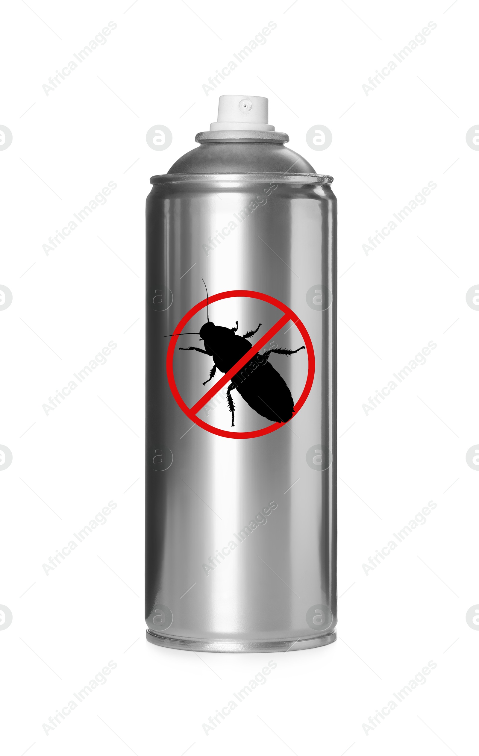 Image of Insect repellent in spray can isolated on white