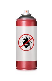 Insect repellent in spray can isolated on white