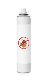 Insect repellent in spray can isolated on white